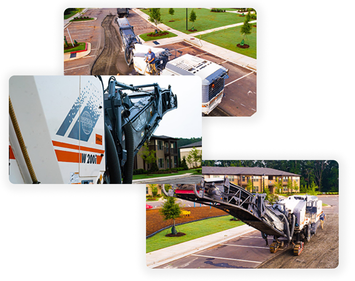 Homepage - Major League Milling collage of three images of w200i wirtgen cold milling machine
